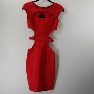 NWT Femme Red Cutout Mini Dress Size XS